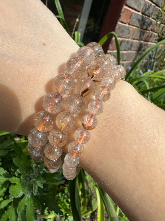 Golden Rutile Beaded Bracelets