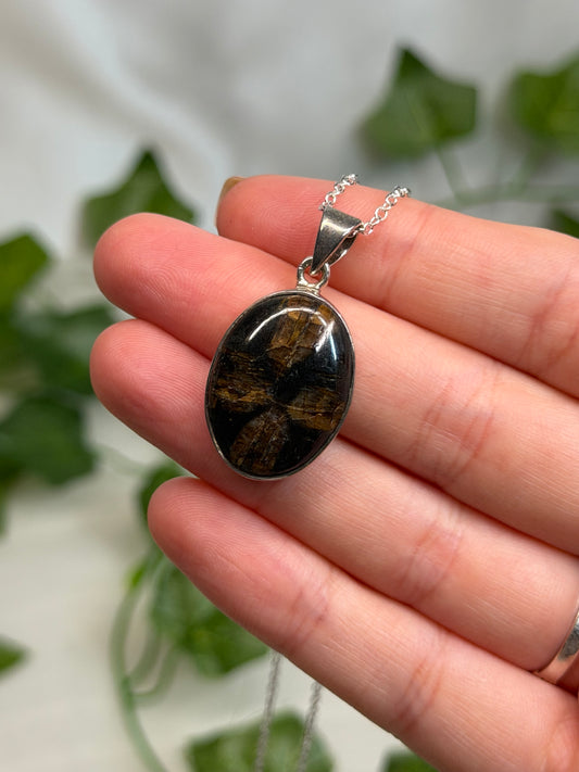 Chiastolite Pendant (925 Sterling Silver)