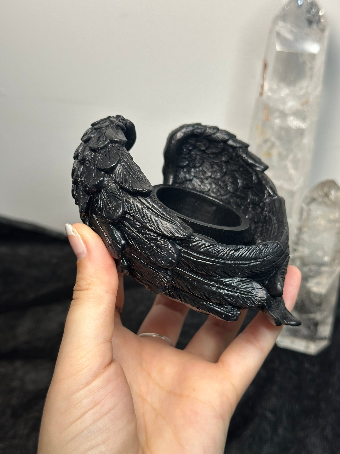 Raven Wing Sphere / Tealight Holder