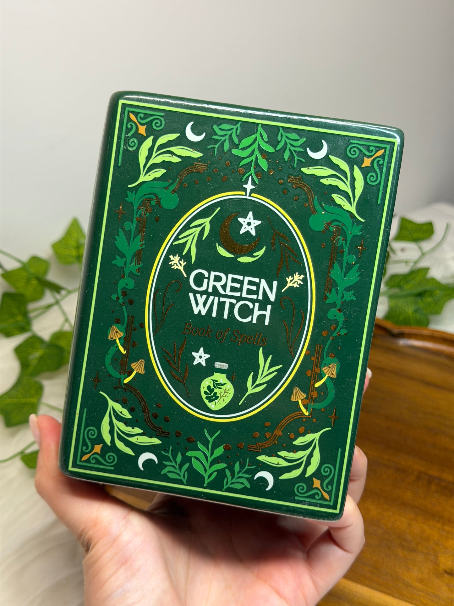 Green Witch Ceramic Vase