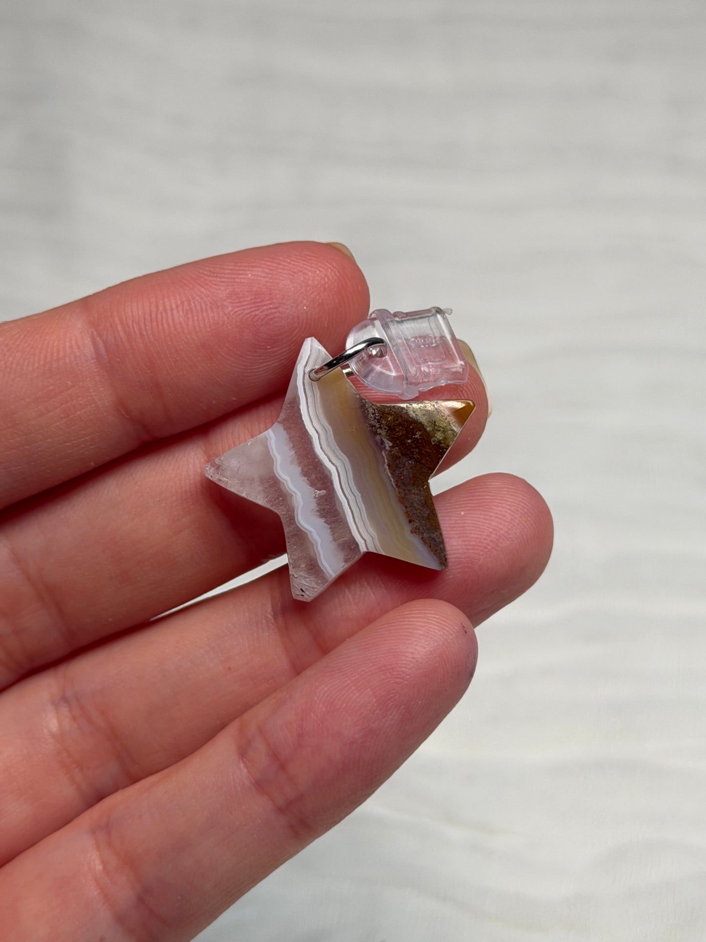 Scenic Moss Agate Star Phone / Kindle Charms (USB-C)