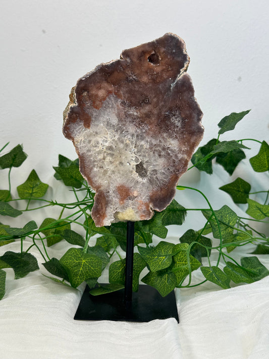 Pink Amethyst Slab on a Stand