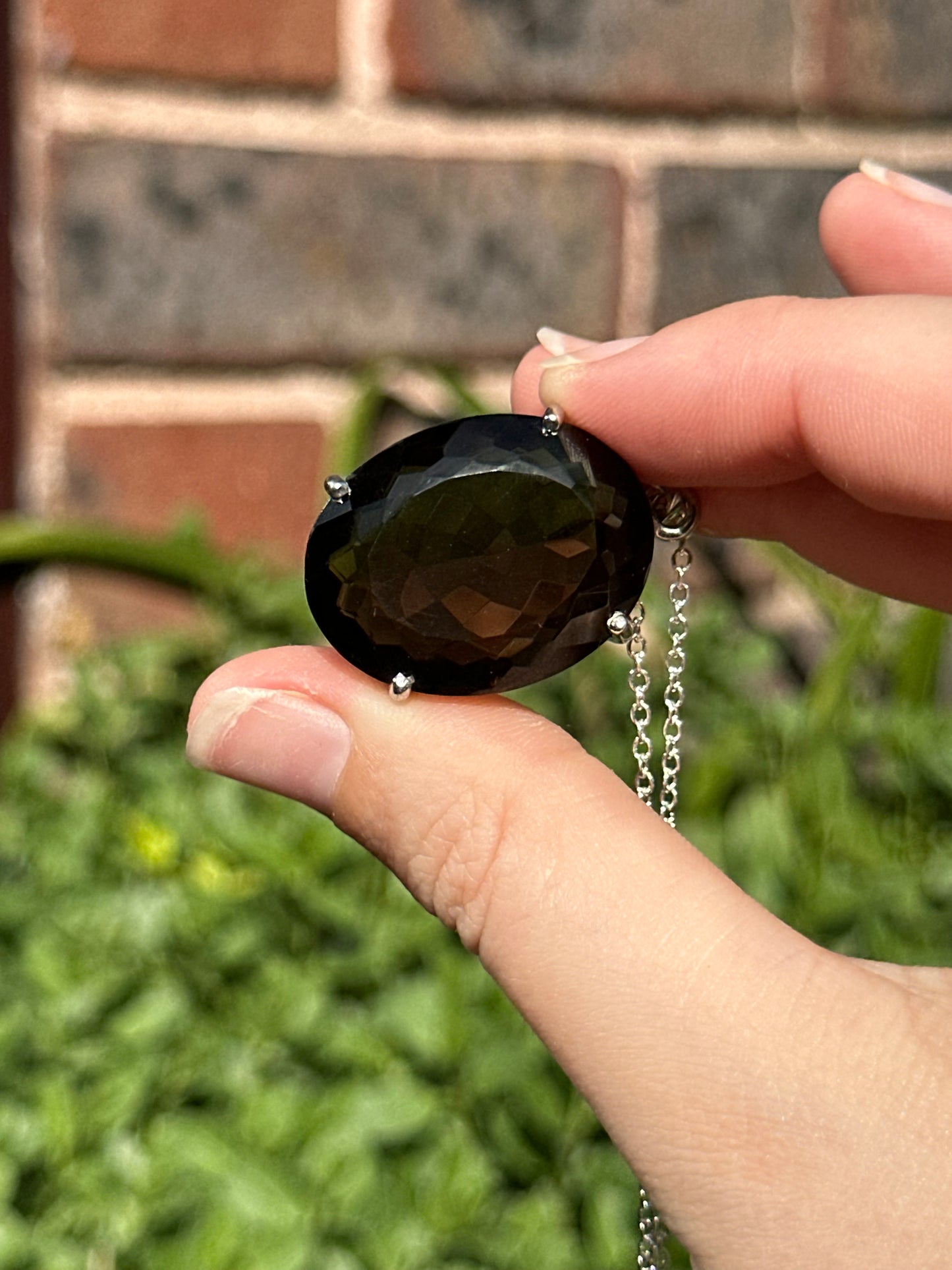 Statement Smoky Quartz Pendant (925 Sterling Silver)