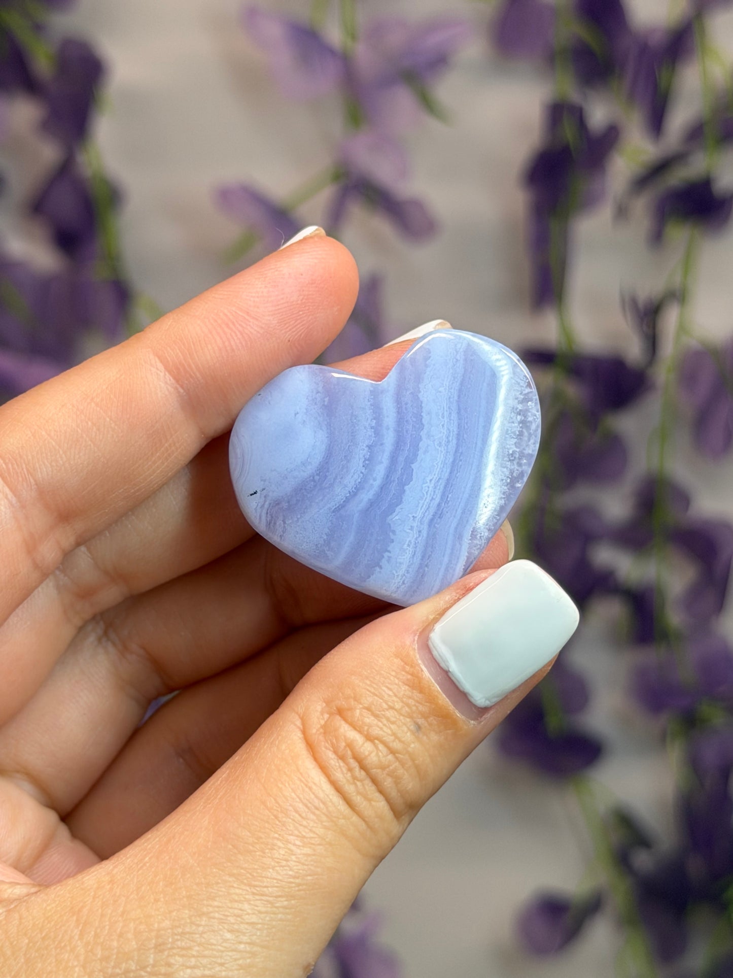 Blue Lace Agate Hearts