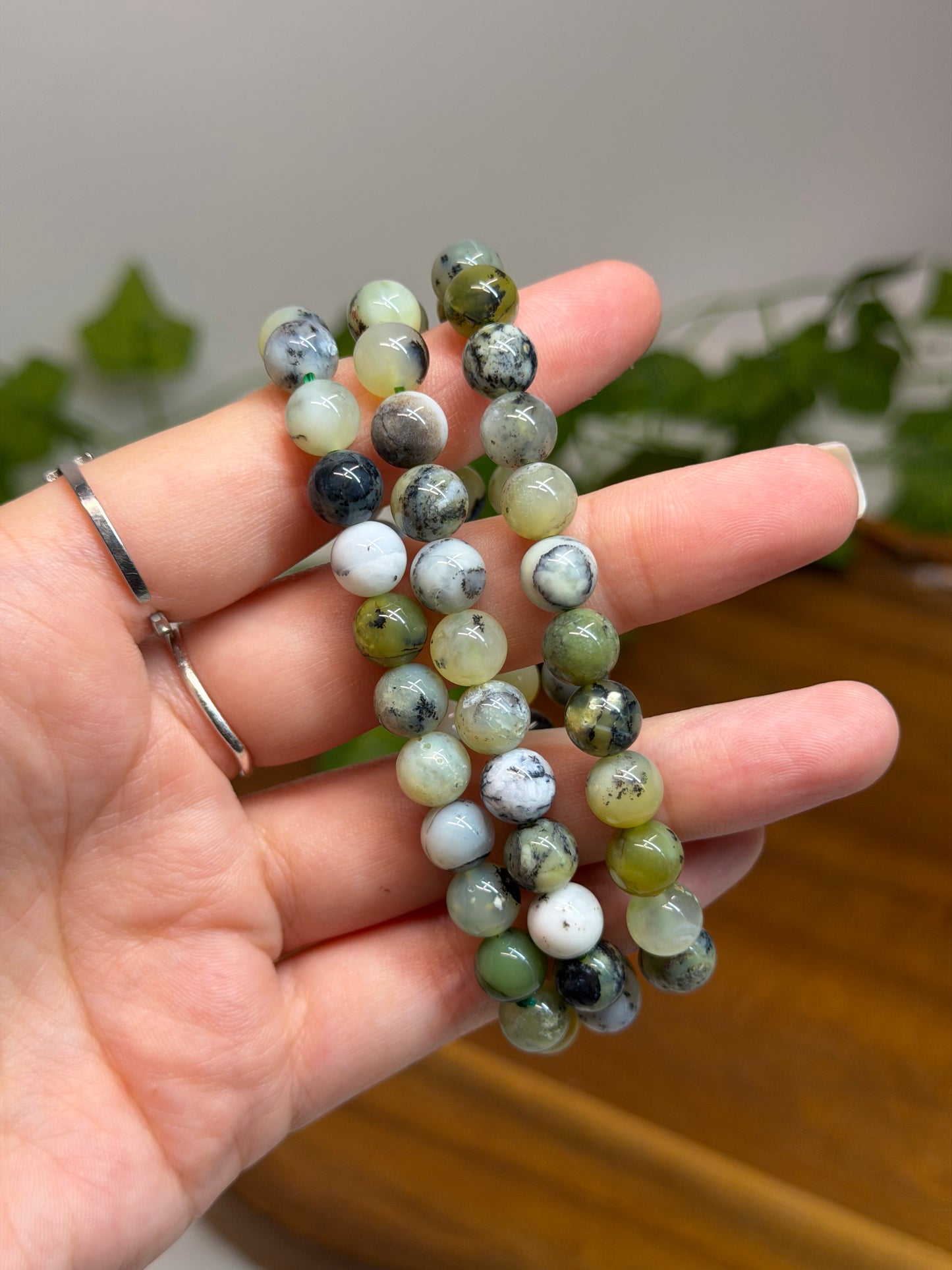 8mm Green Opal Bracelet