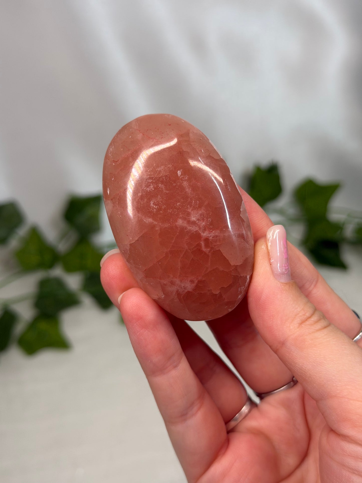 Rose Calcite Palmstones