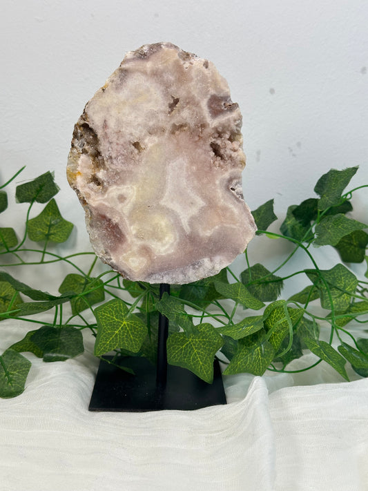 Pink Amethyst Slab on a Stand
