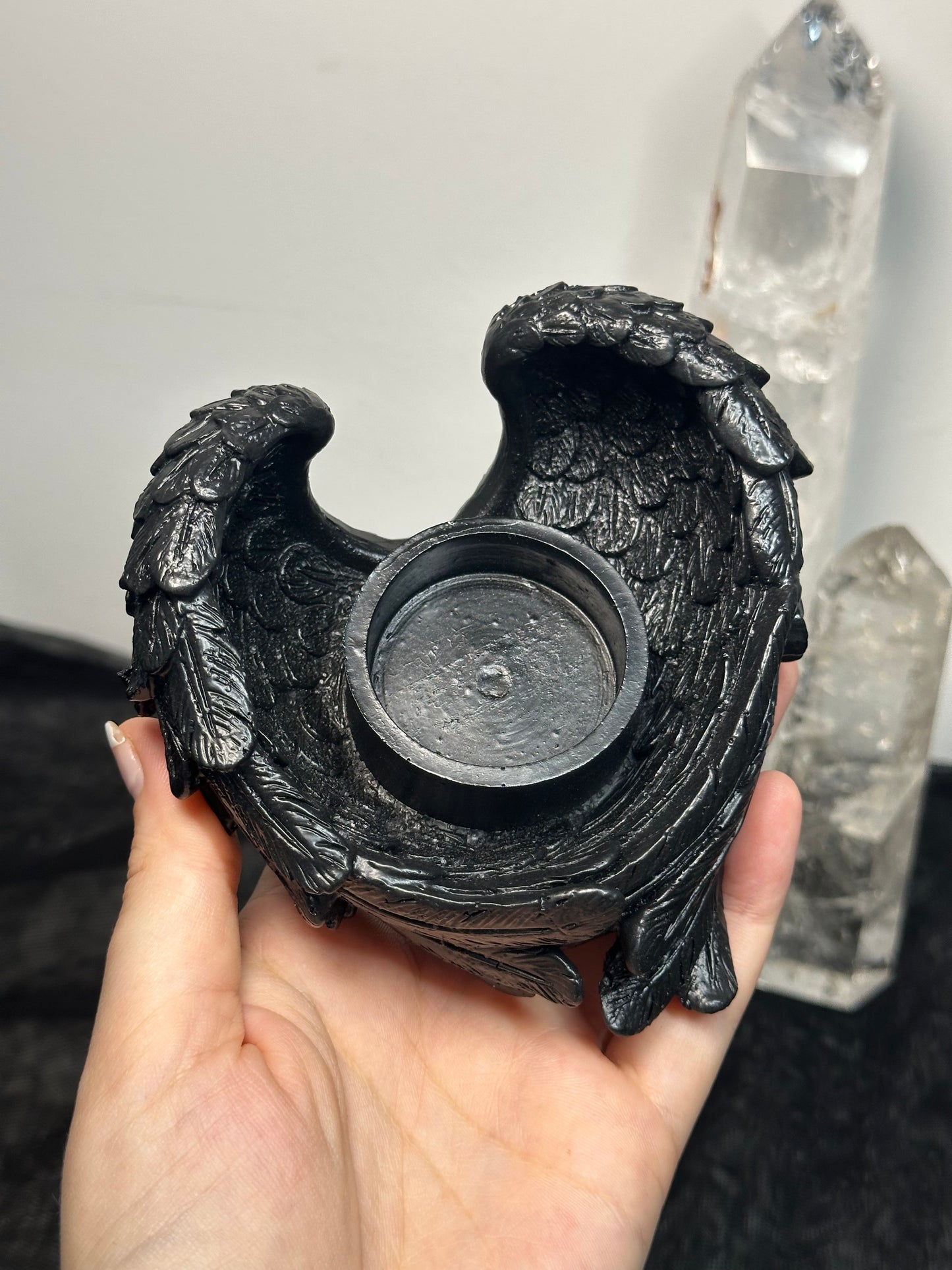 Raven Wing Sphere / Tealight Holder