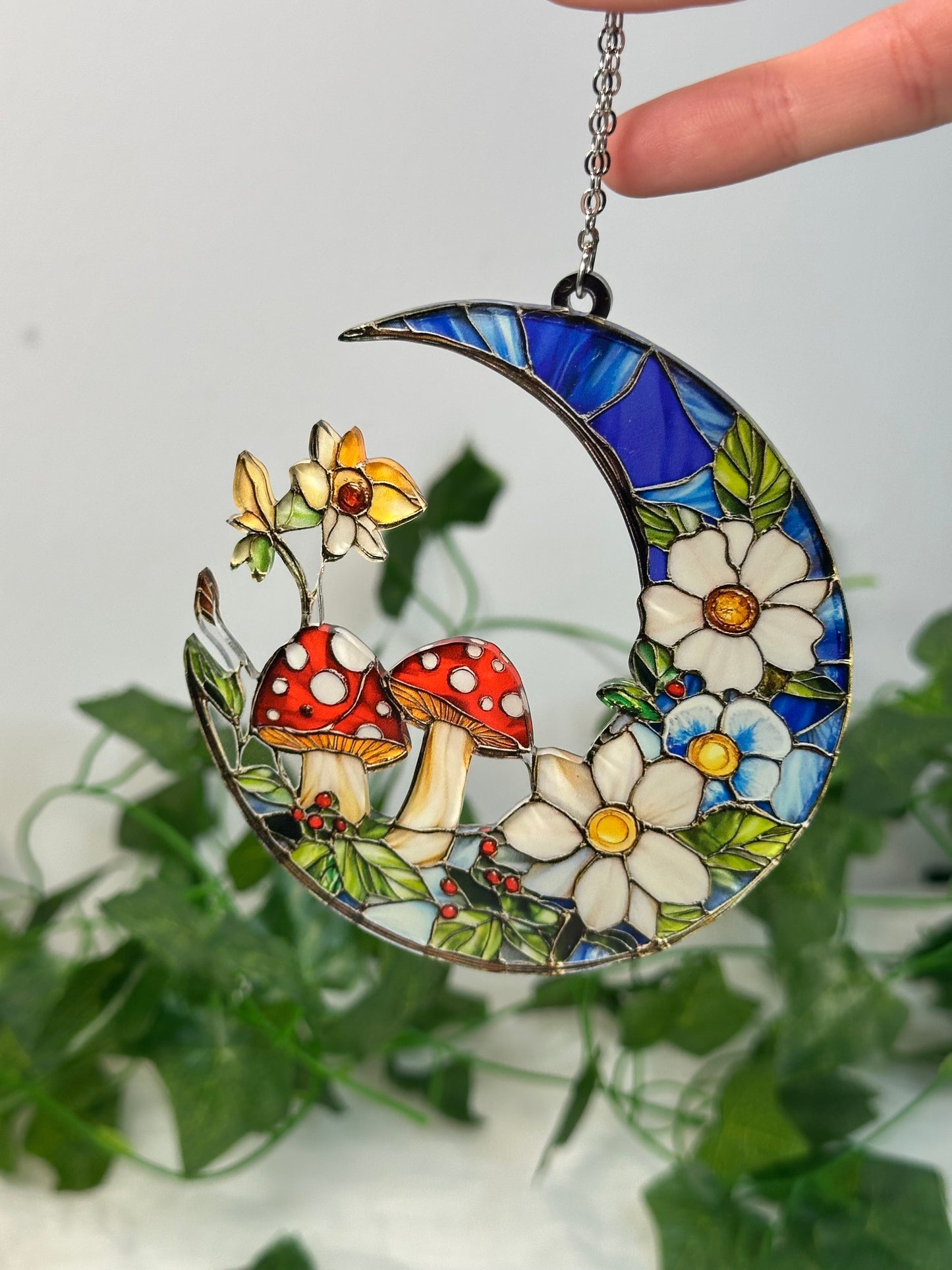 Mushroom Moon Window Hanging