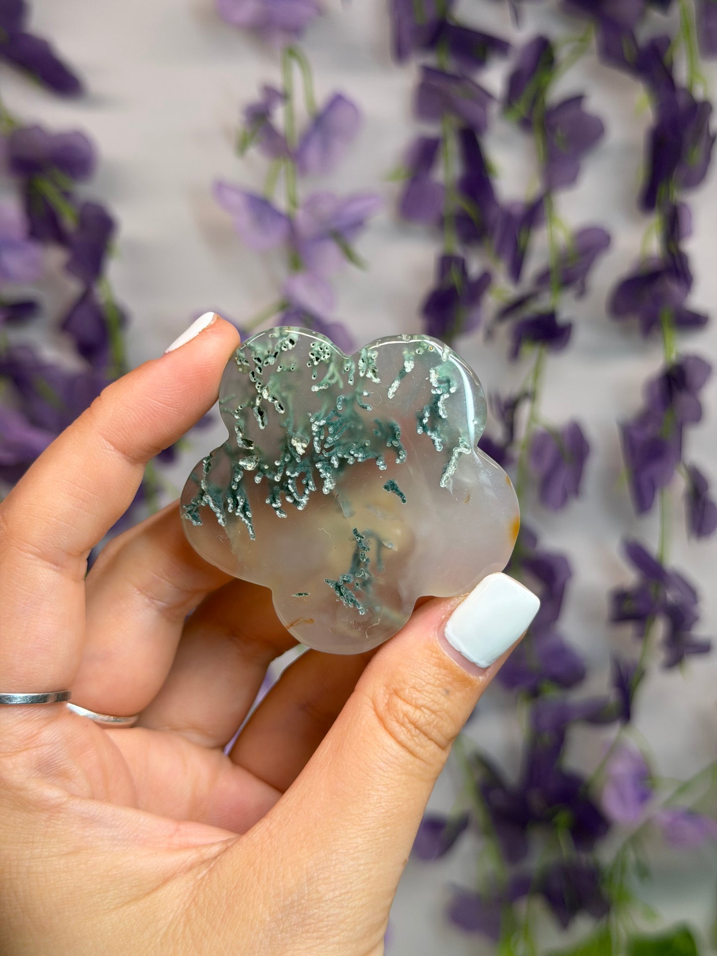Moss Agate Flower
