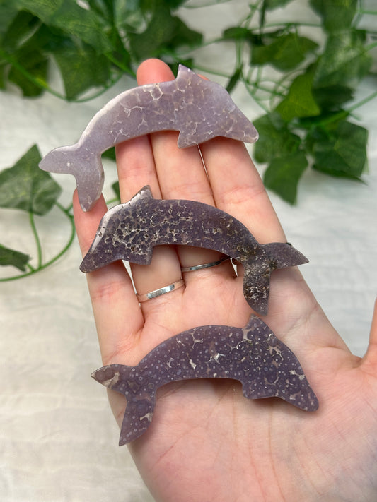 Grape Agate Dolphin