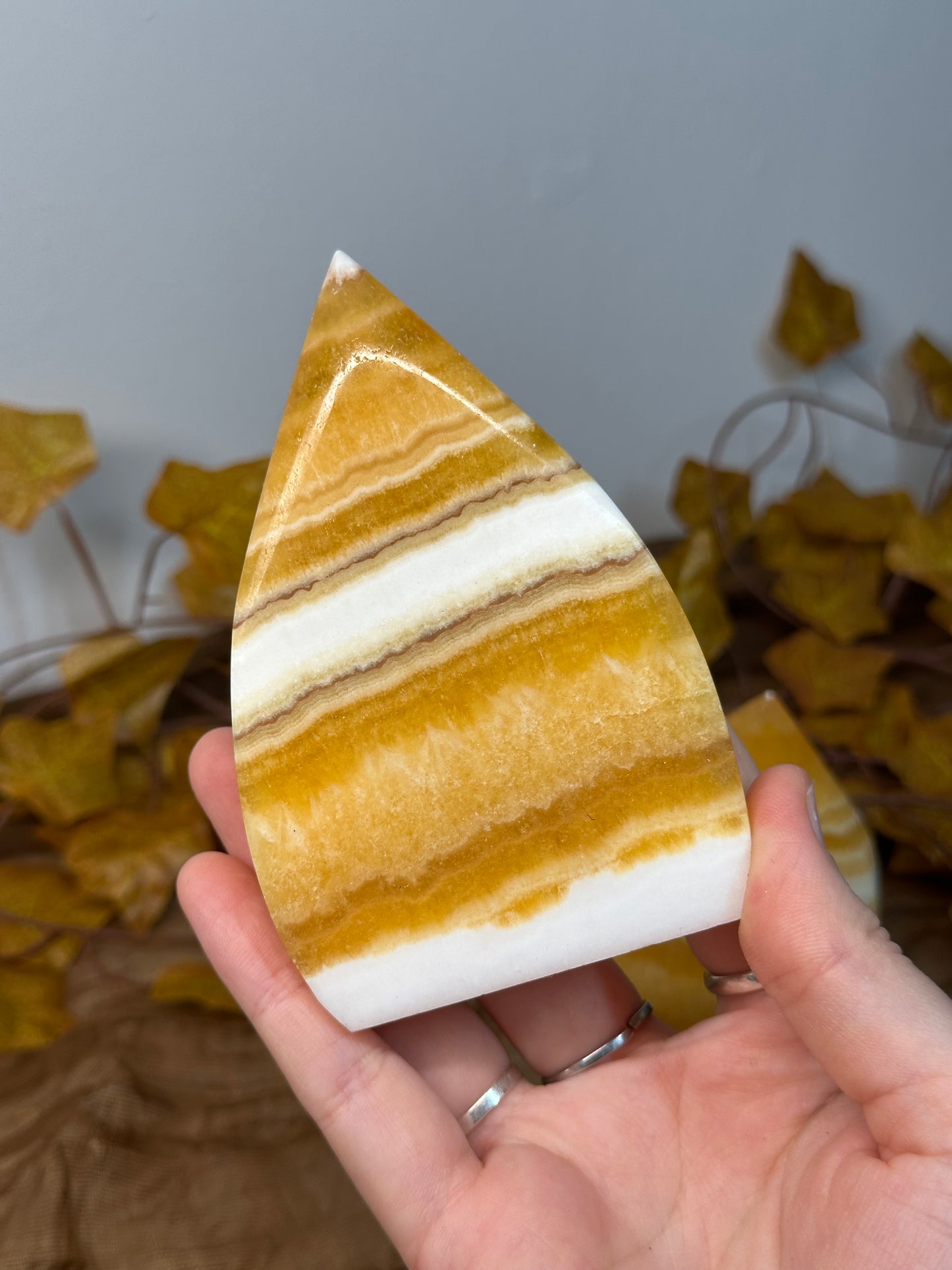 Orange Calcite Shields