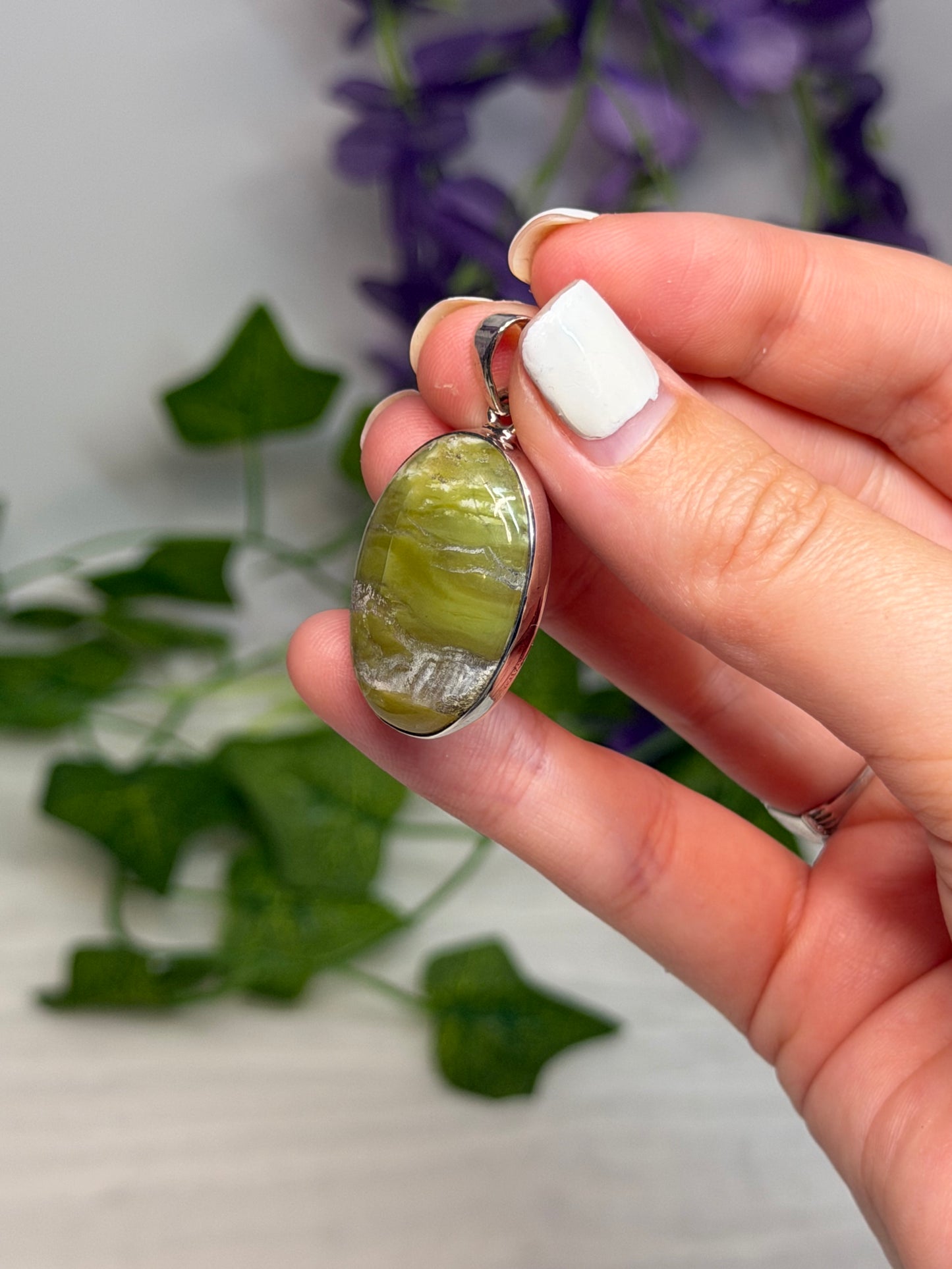 Chrysotile x Serpentine Pendant (925 Sterling Silver)