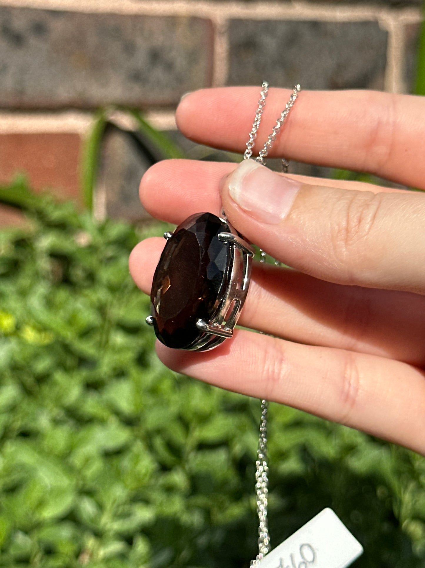 Statement Smoky Quartz Pendant (925 Sterling Silver)