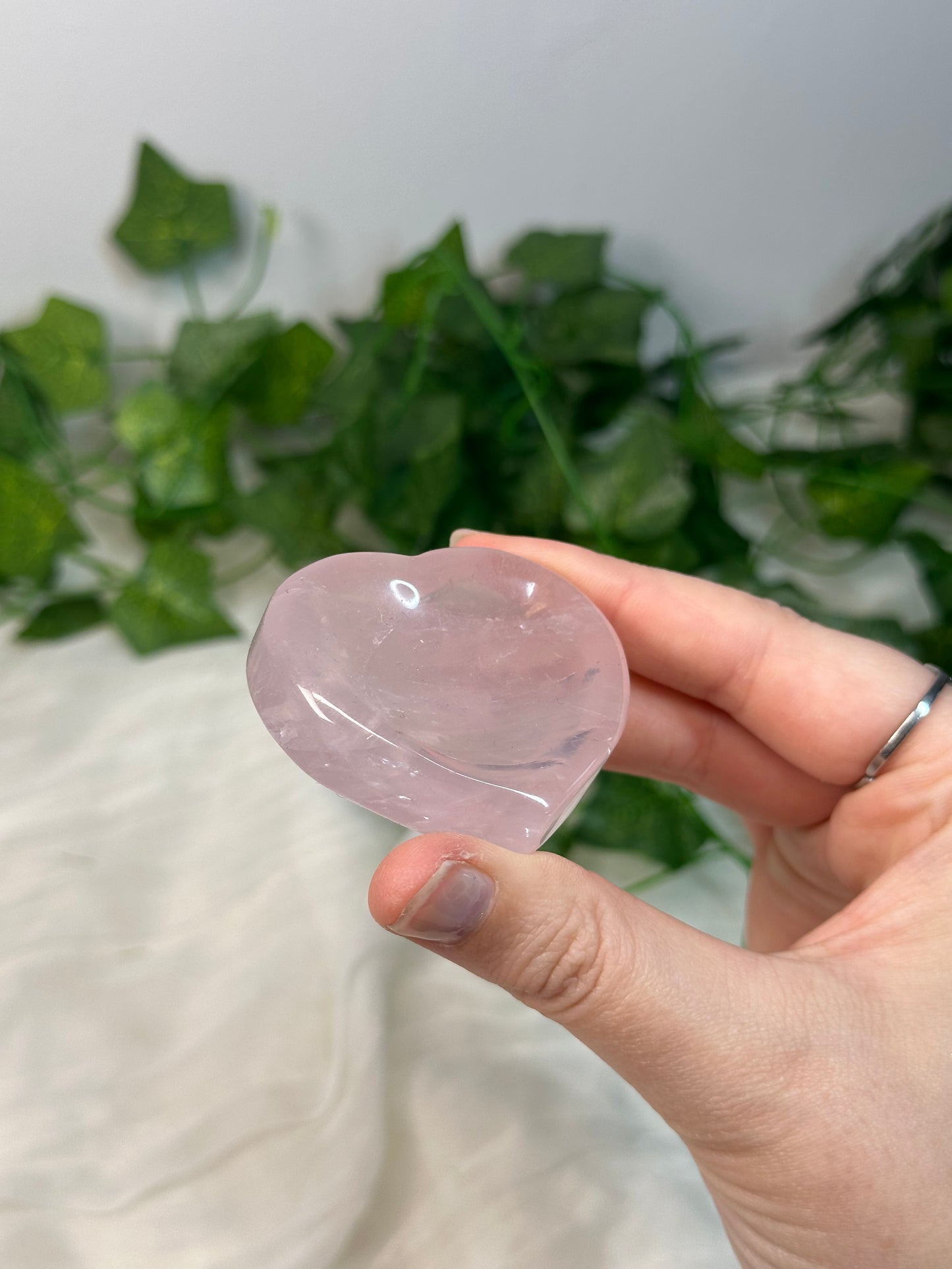 Rose Quartz Heart Dish