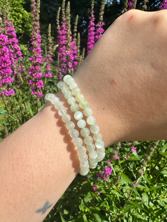 Sage Moonstone 6mm Bracelet
