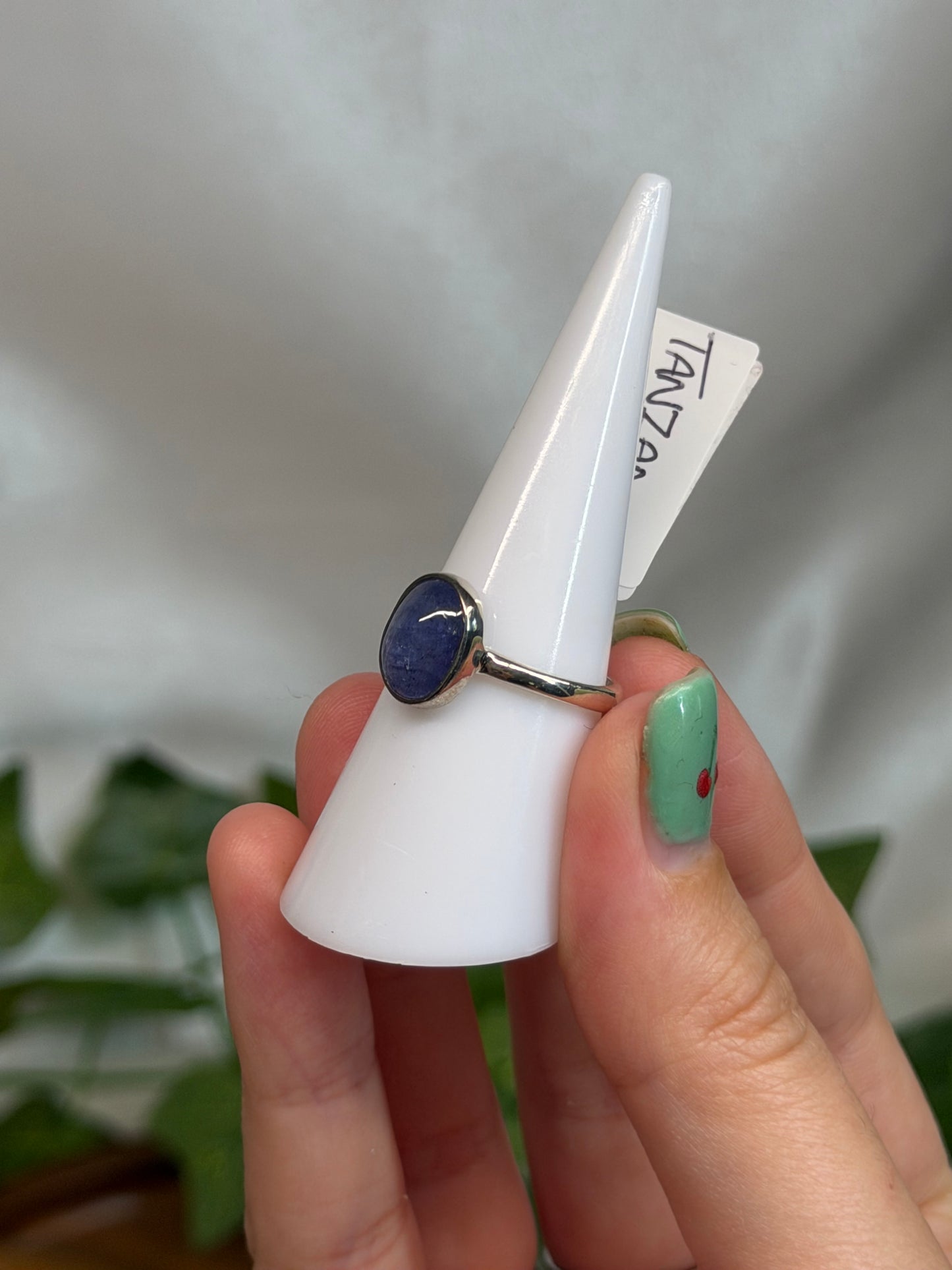 Tanzanite Size N1/2 Ring (925 Sterling Silver)