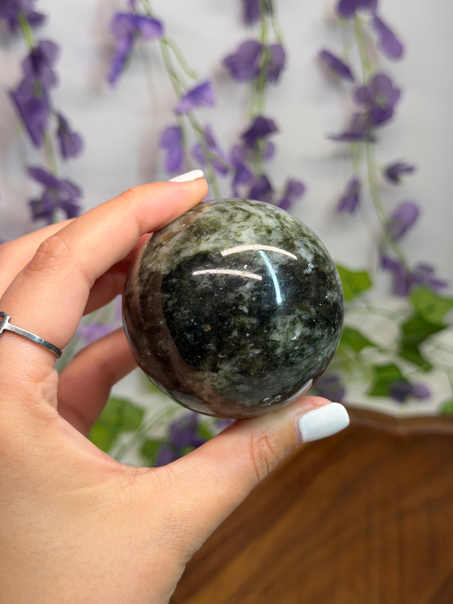 6cm Green Mica Sphere B