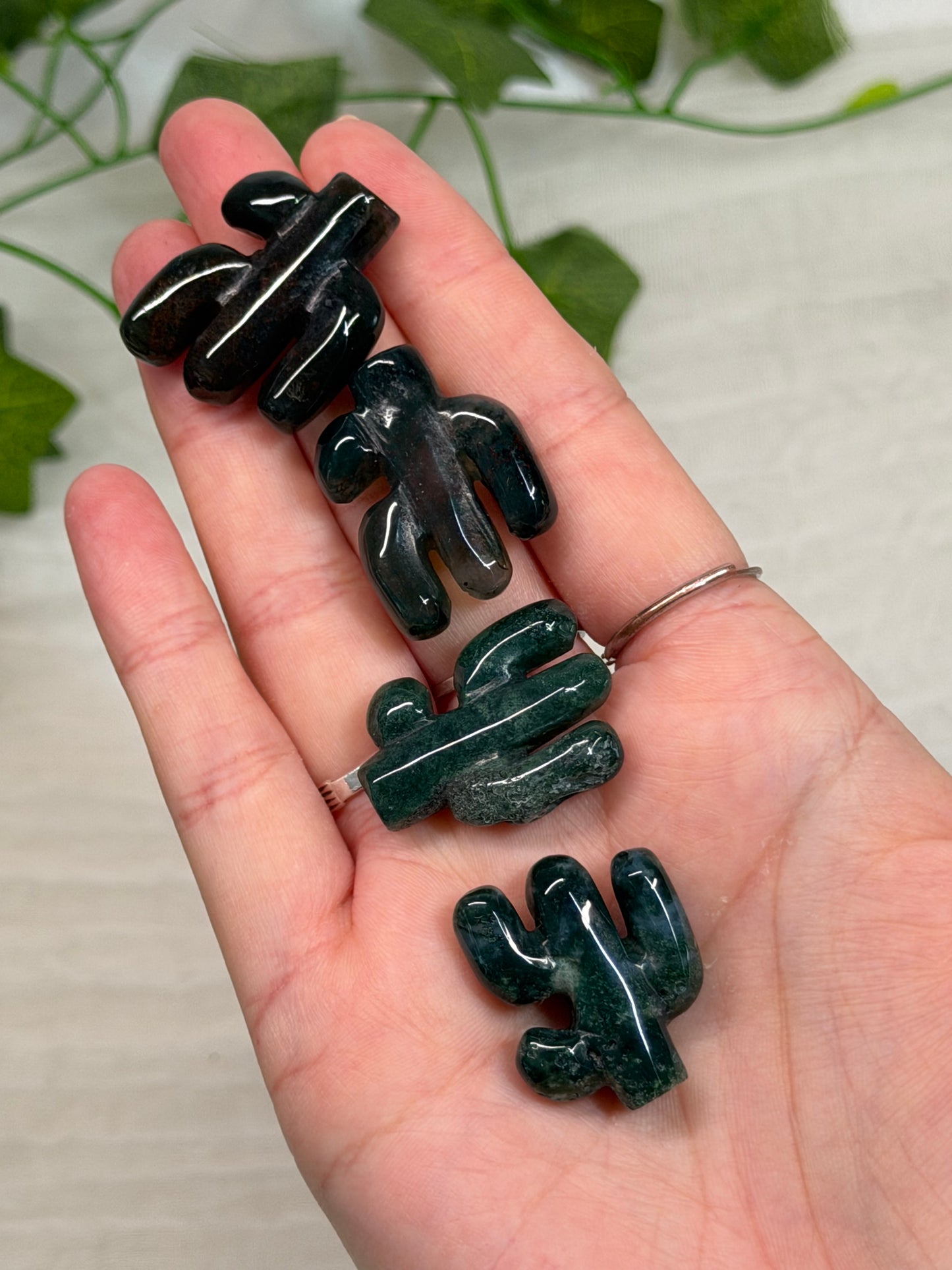 Moss Agate Cactus