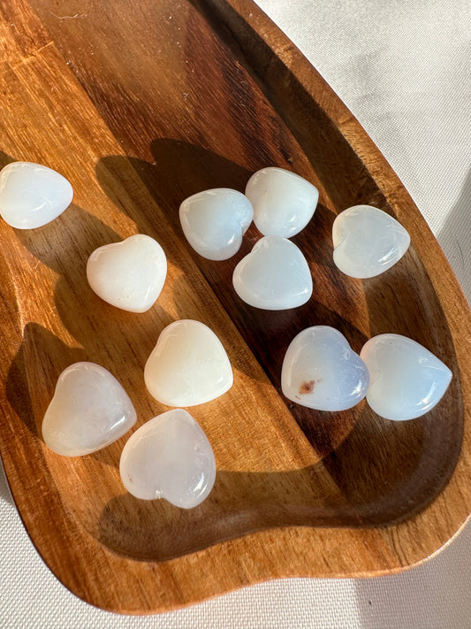 Blue Chalcedony Mini Hearts