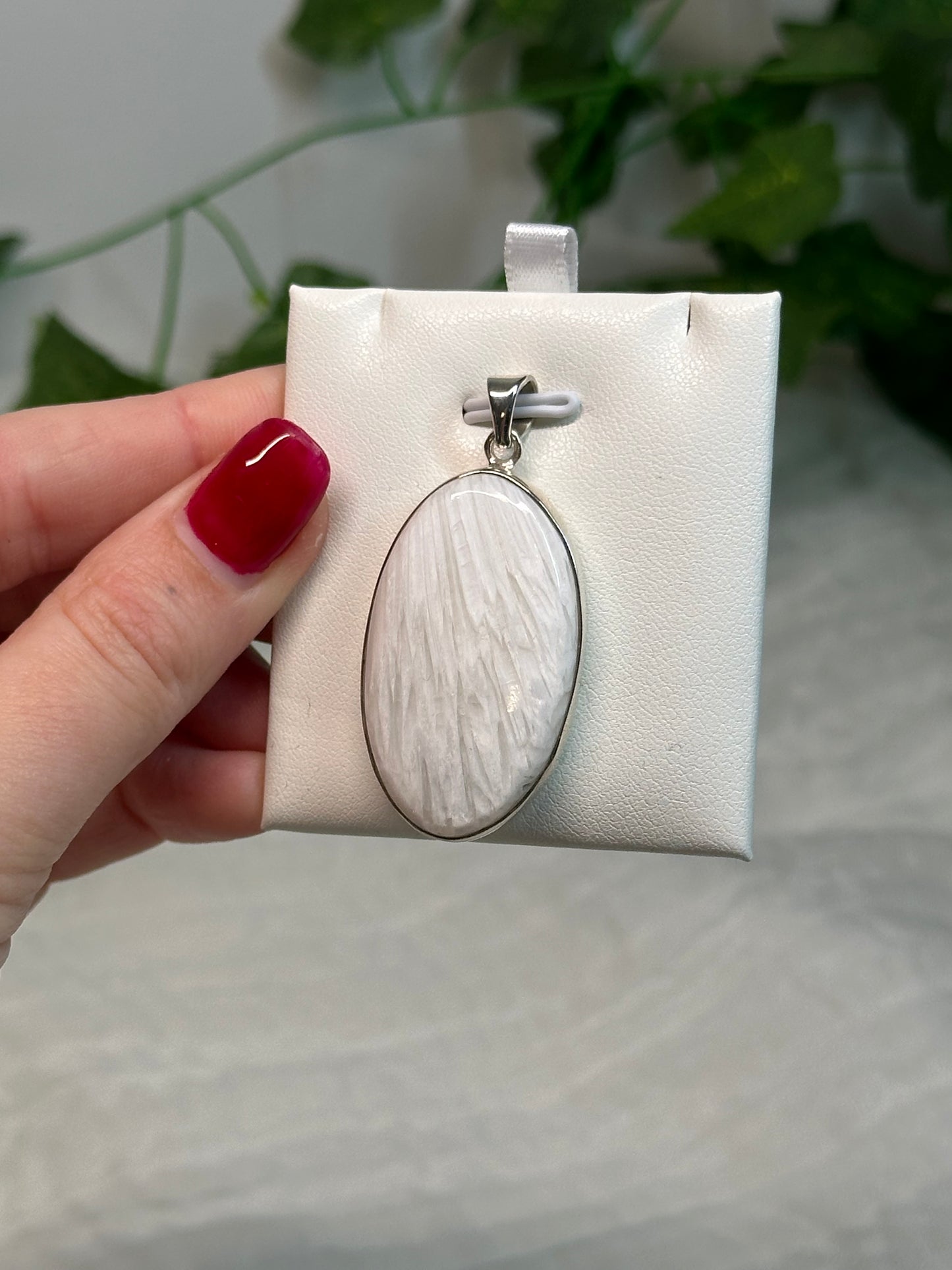 Scolecite Pendant (925 Sterling Silver)