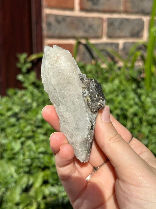 Calcite Quartz with Pyrite