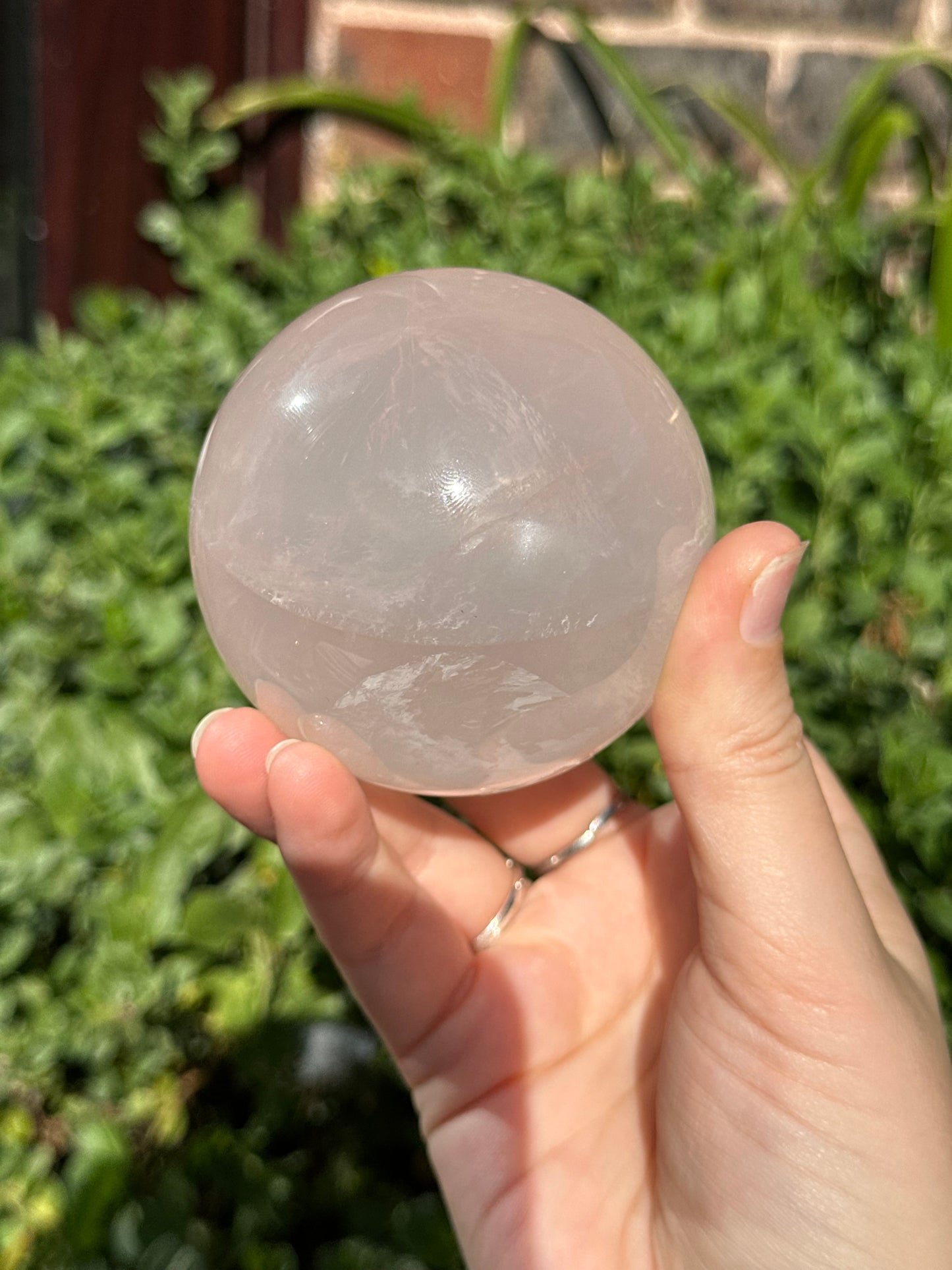 6.6cm Star Rose Quartz Sphere