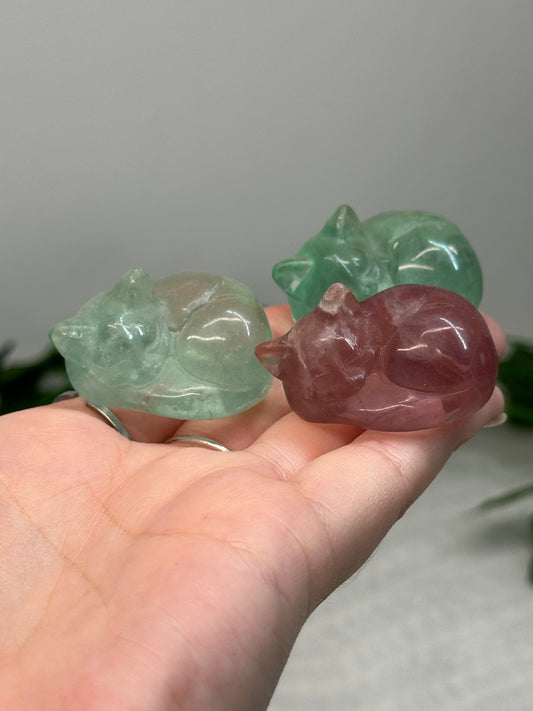 Fluorite Sleeping Cat