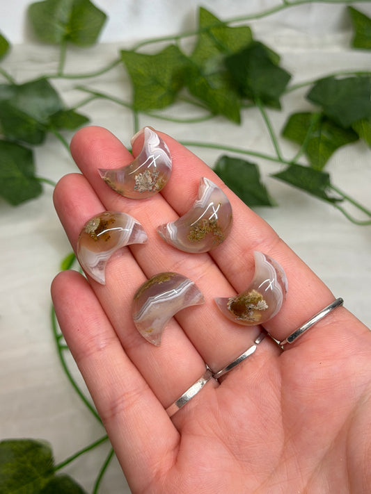 Scenic Moss Agate Moons