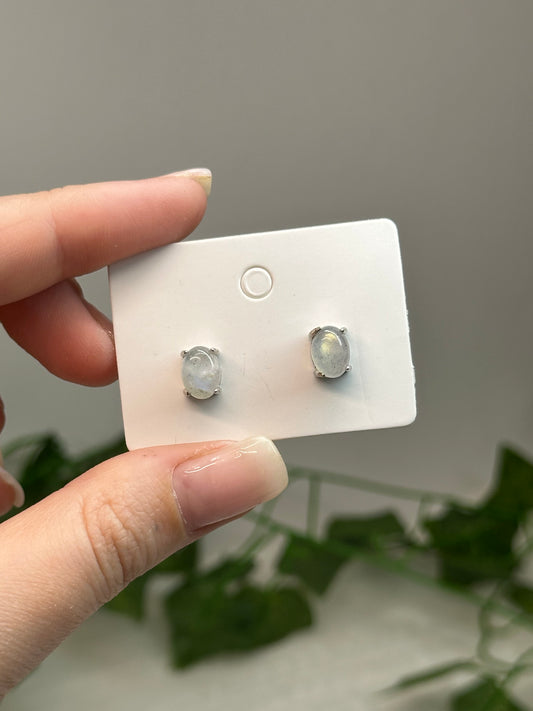 Labradorite Studs (925 Sterling Silver)