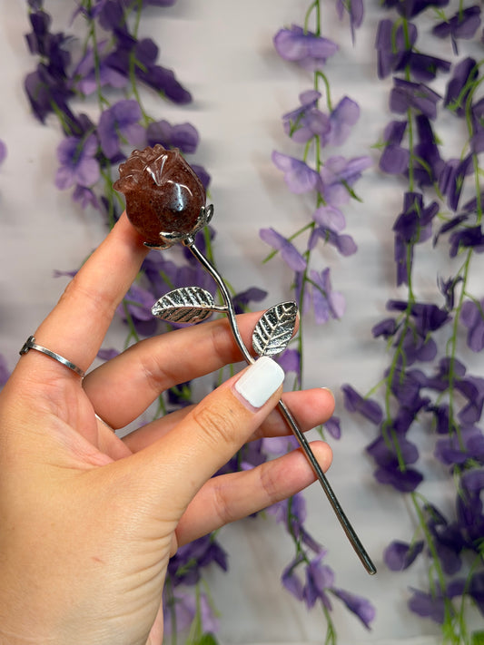 Strawberry Quartz Stemmed Roses