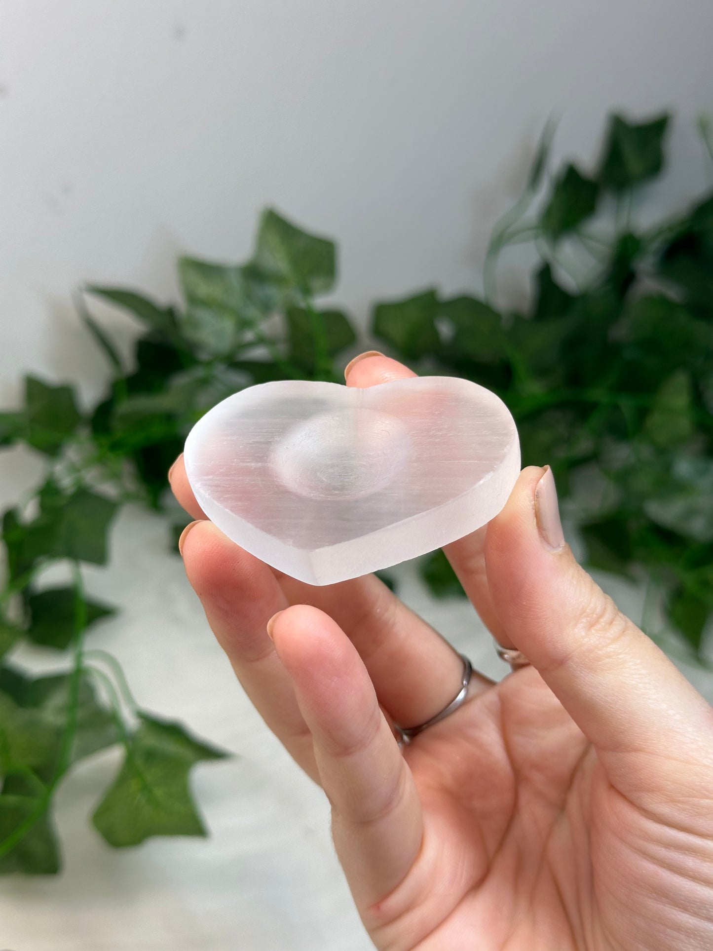 Selenite Heart Sphere Stands