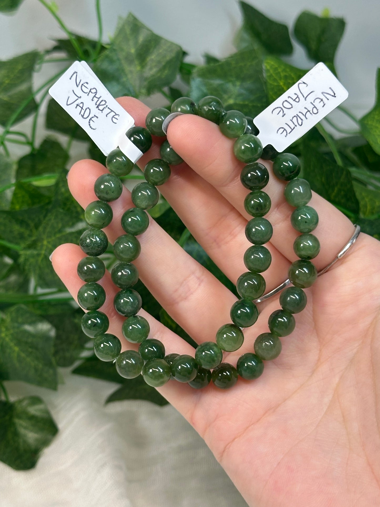 8mm Nephrite Jade Bracelet