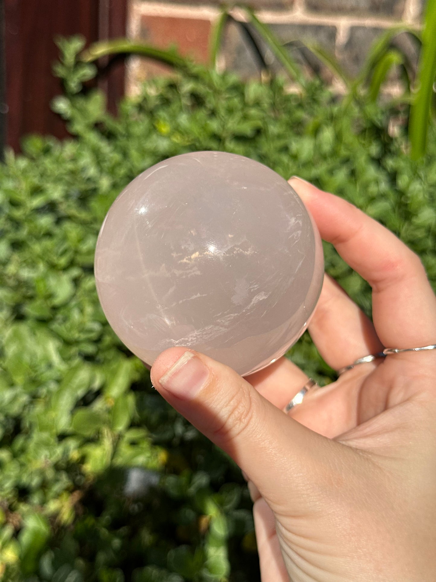 6.6cm Star Rose Quartz Sphere