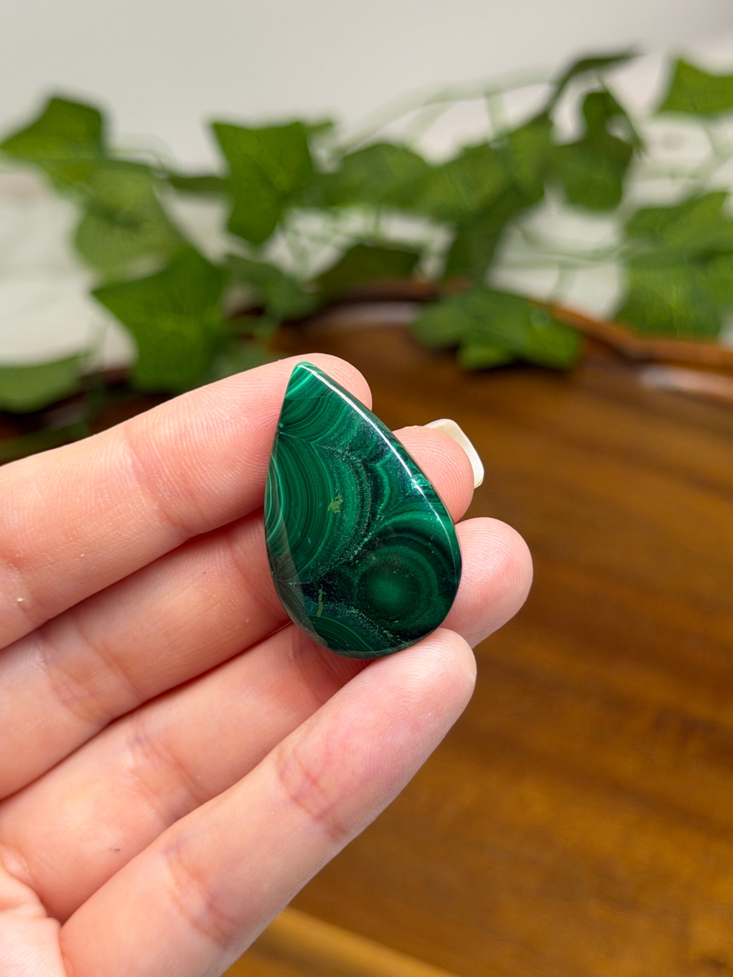 Malachite Teardrop Malachite Cabochons