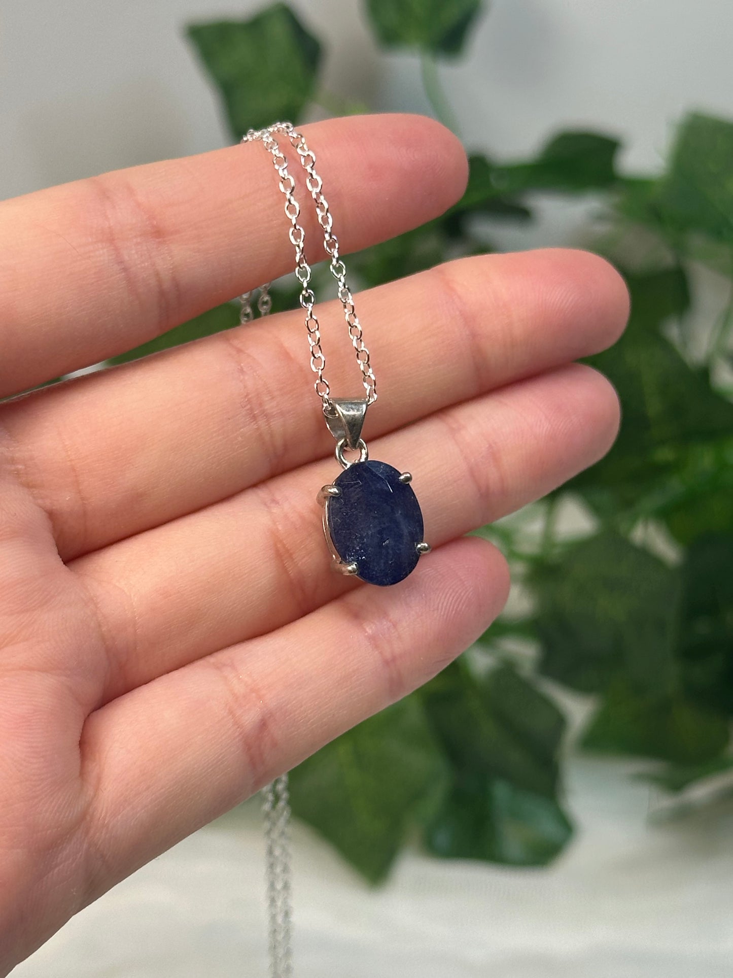 Sapphire Pendant (925 Sterling Silver)