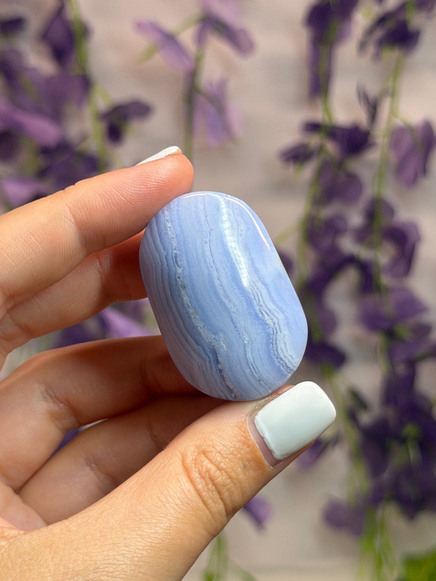Blue Lace Agate Palmstones
