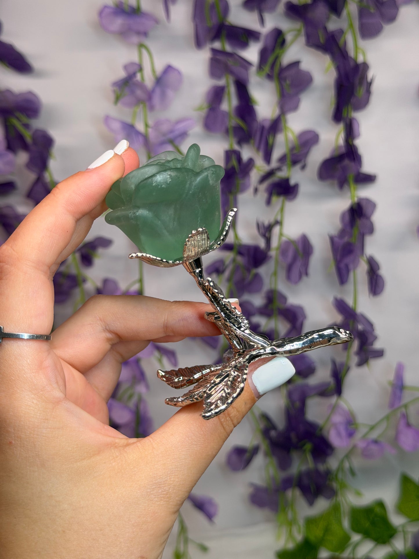 Fluorite Rose on a Stem