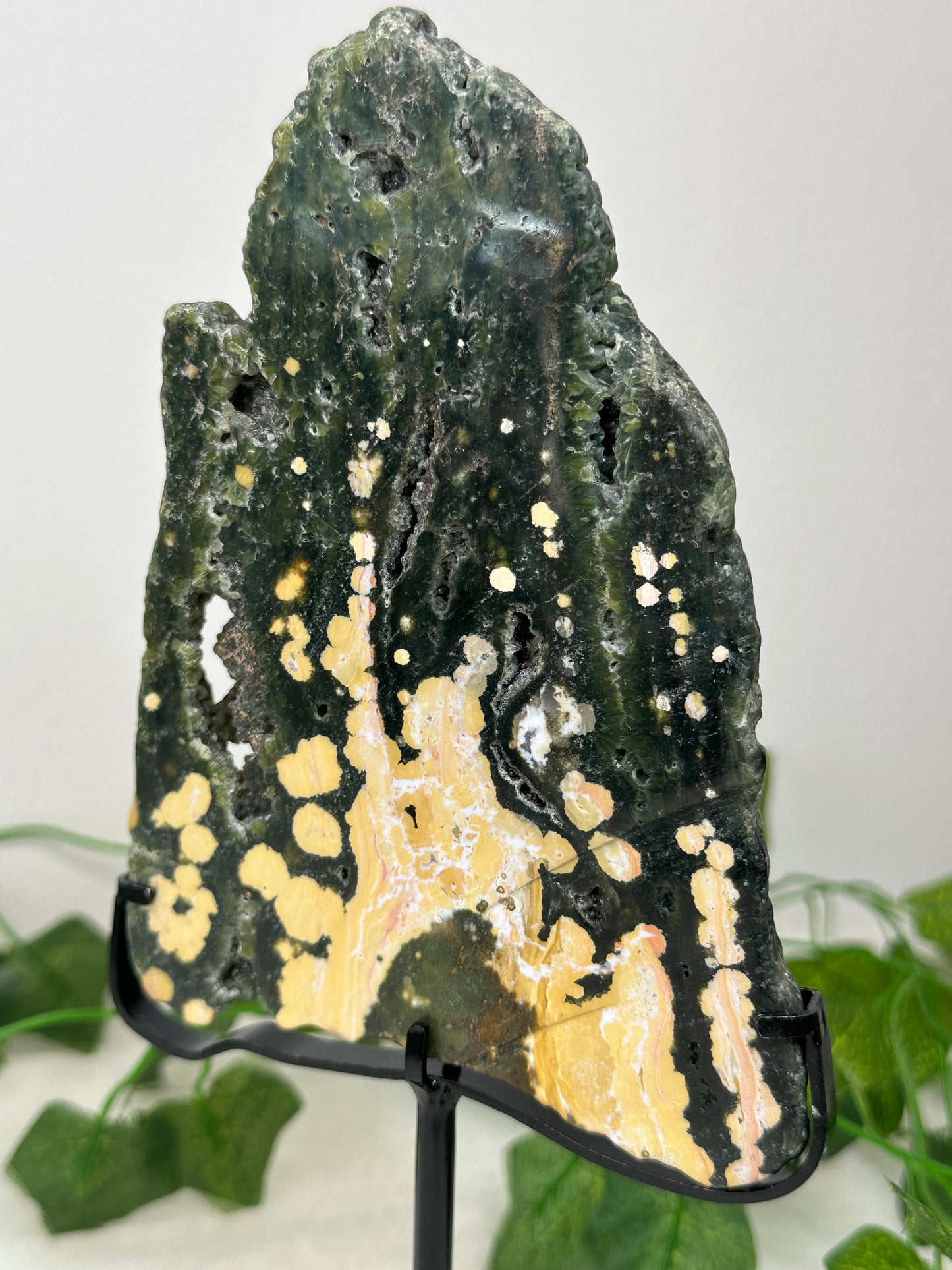 Ocean Jasper Slab on a Stand