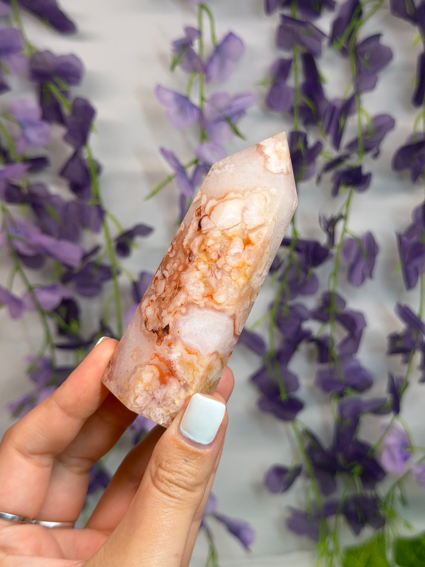 Flower Agate x Carnelian Tower