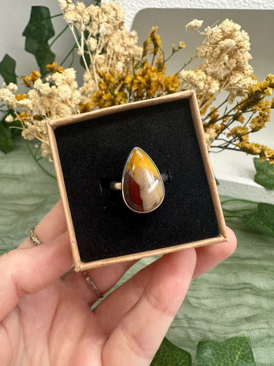 Mookaite Ring Size O (925 Sterling Silver)