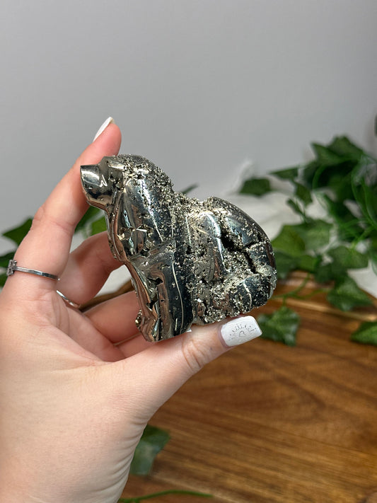 Sitting Peruvian Pyrite Dog