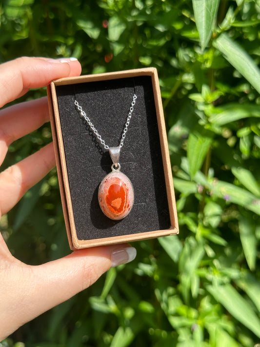 Mexican Fire Opal Pendant