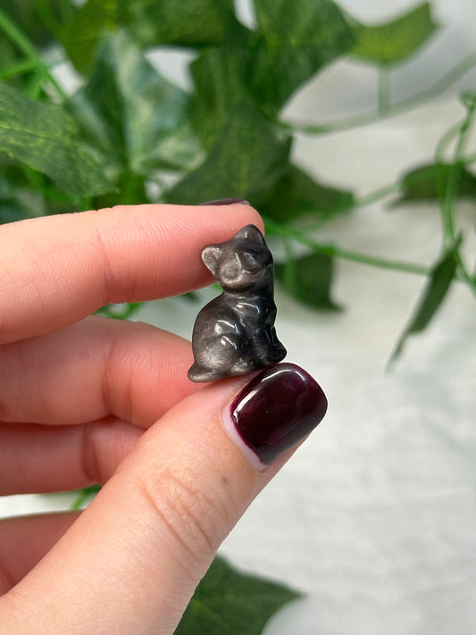 Silver Obsidian Mini Cat
