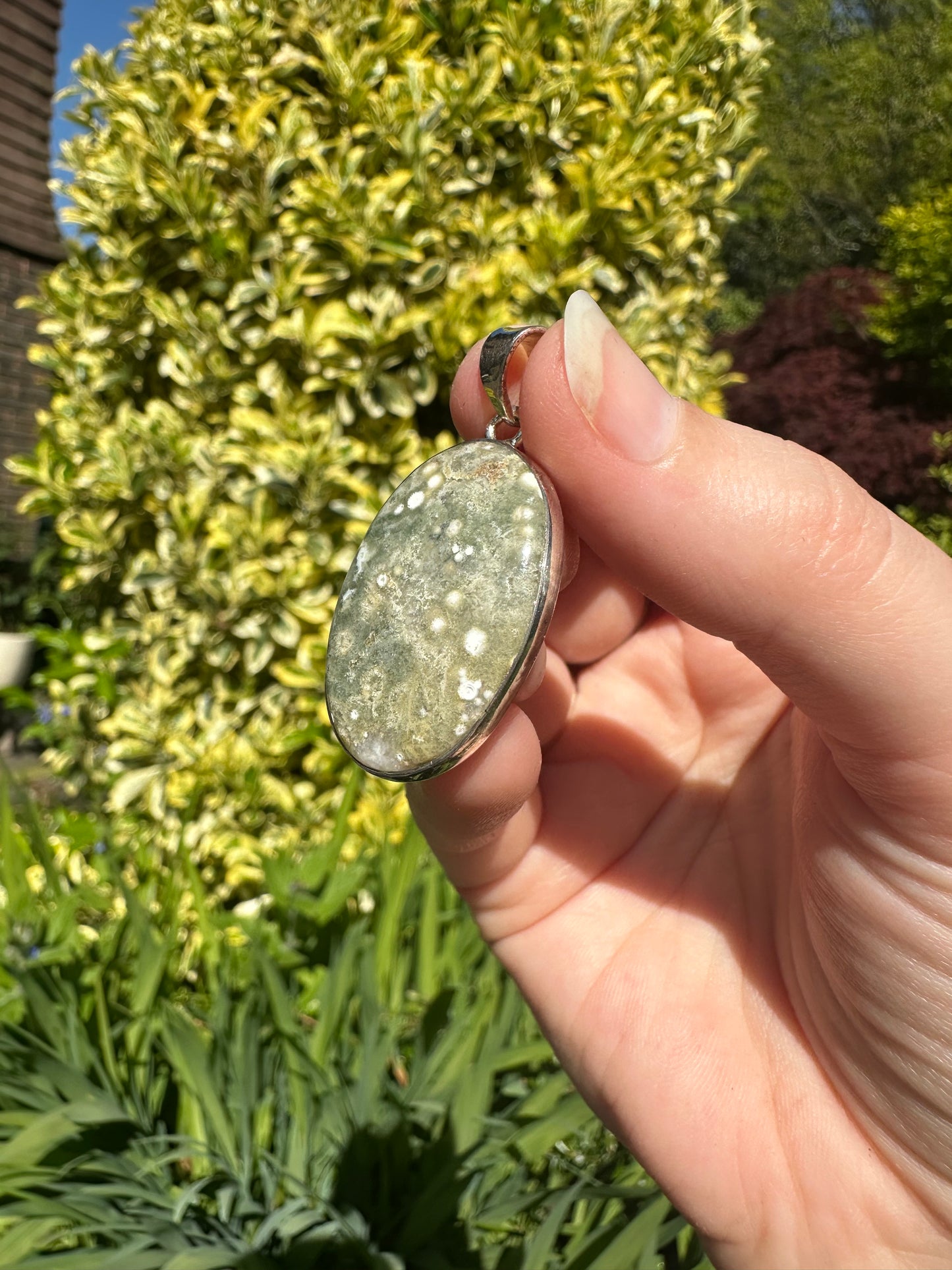 Ocean Jasper Pendant D (925 Sterling Silver)