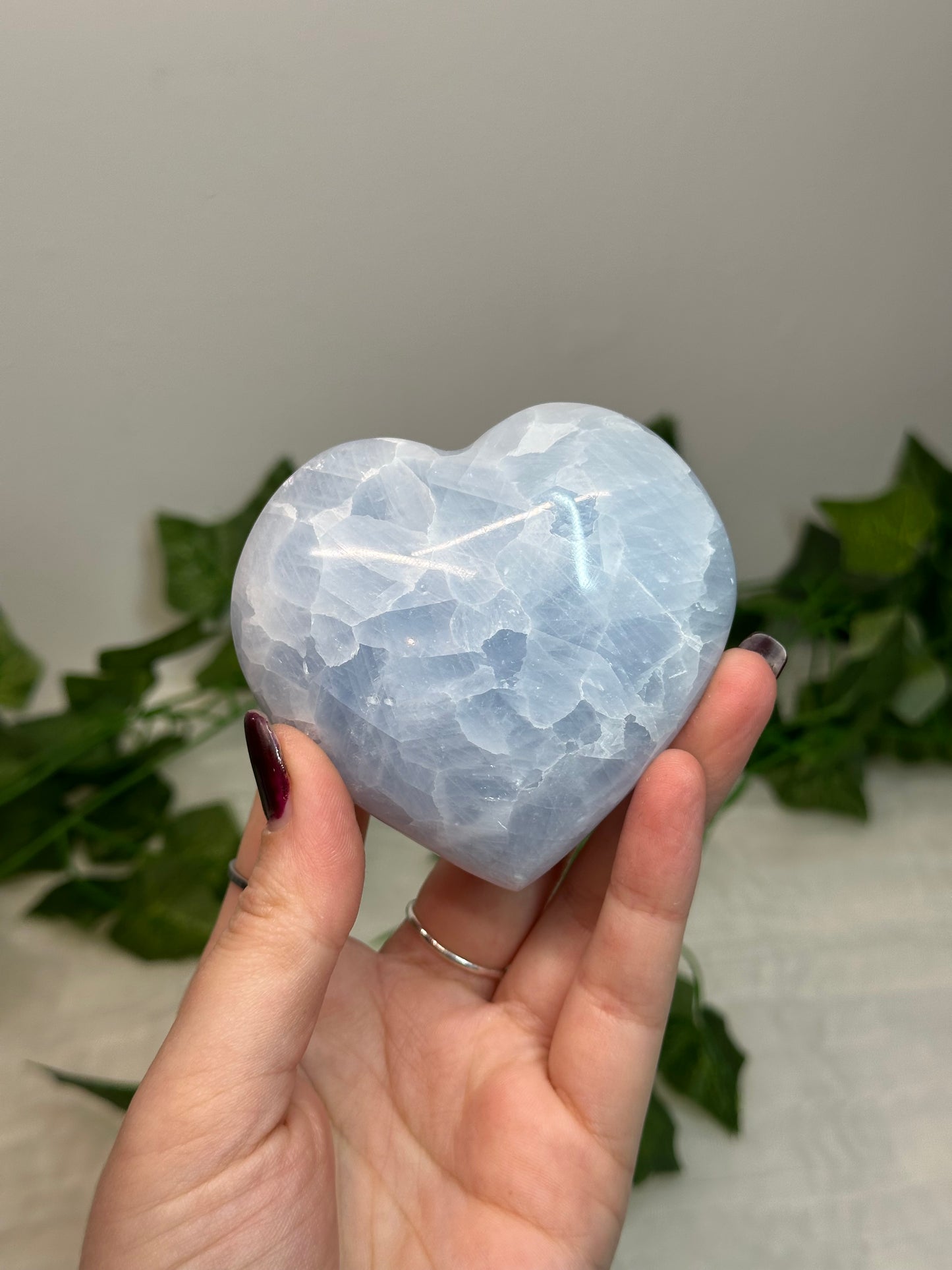 Blue Calcite Hearts
