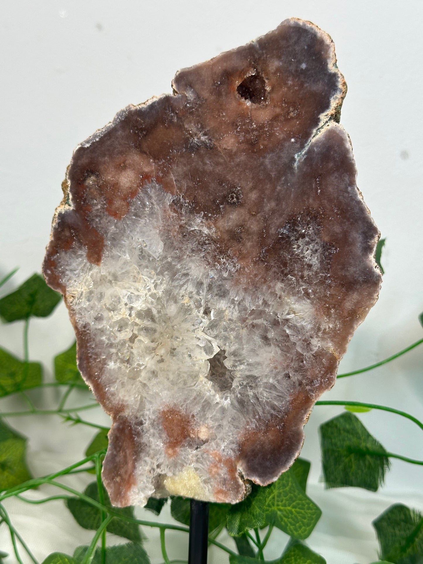 Pink Amethyst Slab on a Stand