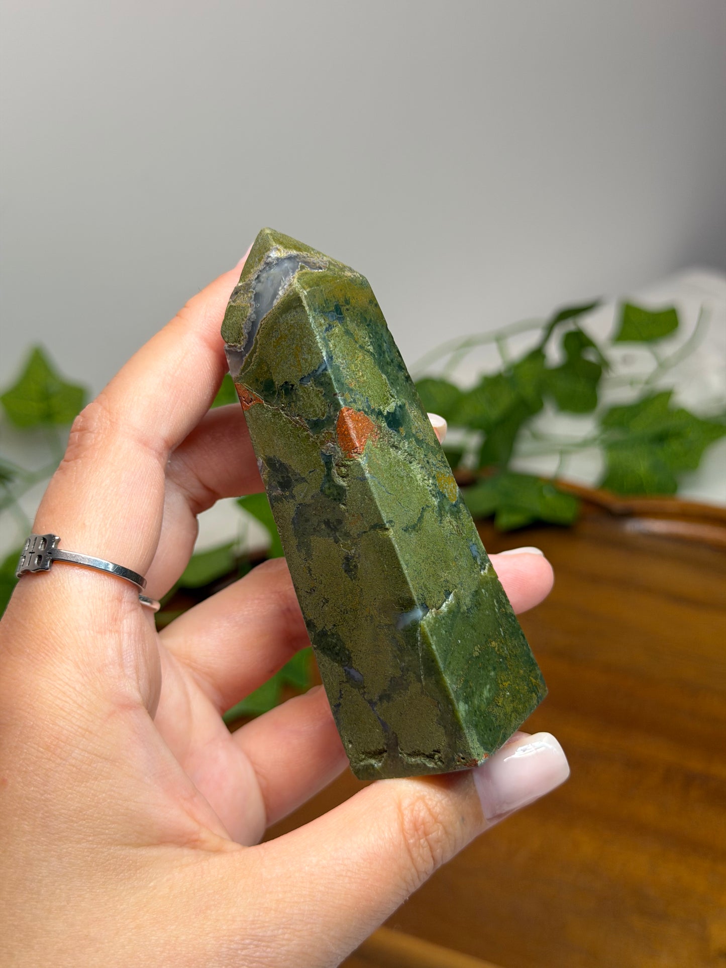 Indonesian Moss Agate Towers
