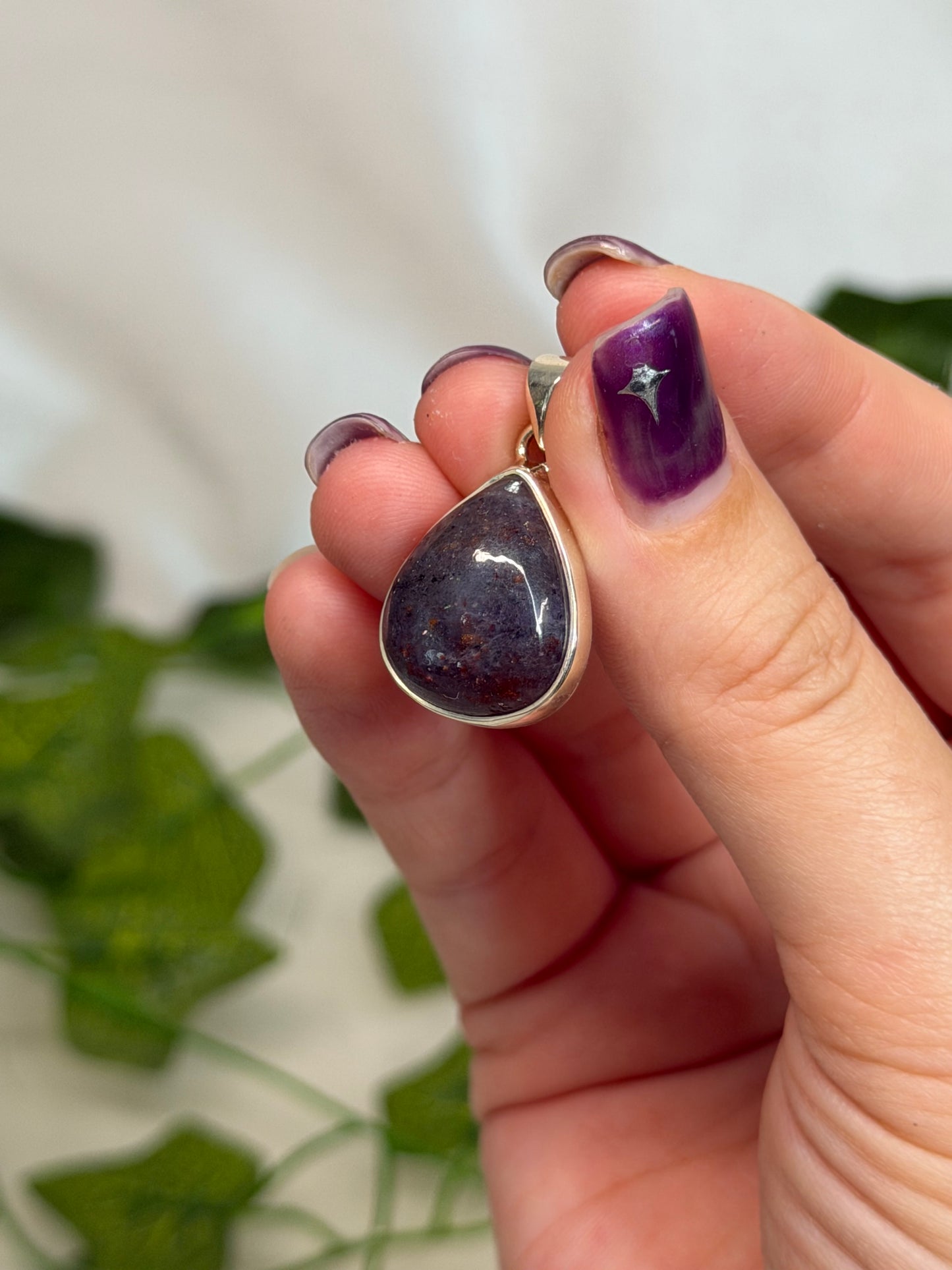 Iolite x Sunstone Pendant (925 Sterling Silver)