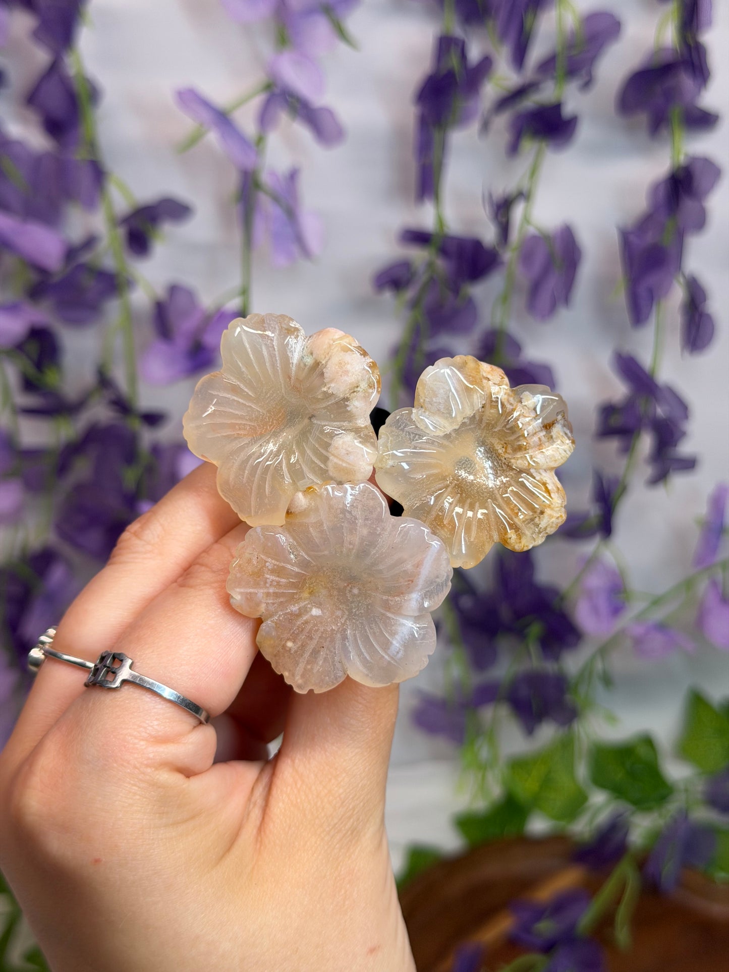 Flower Agate Flower Car Air Vent Clips